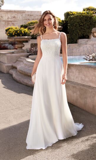 Alyce Paris 7018 Spaghetti Strap Wedding Dress