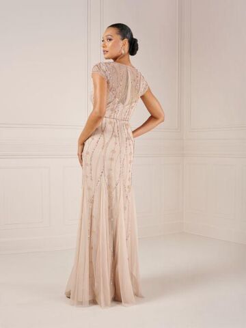 Adrianna Papell 40442 Cap Sleeve Godet Skirt Dress - Stock Only
