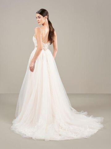 Adrianna Papell 31279 Corset Bodice Bow-Tie Straps Wedding Dress