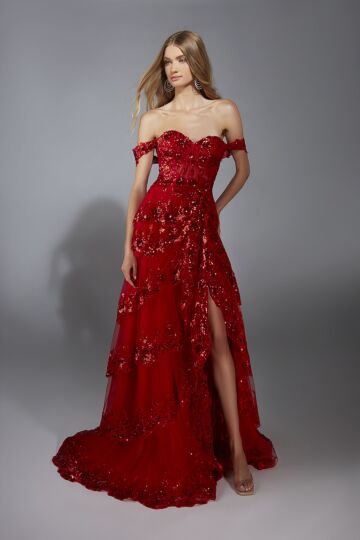 Aerie Couture 333 Off The Shoulder Embellished Dress