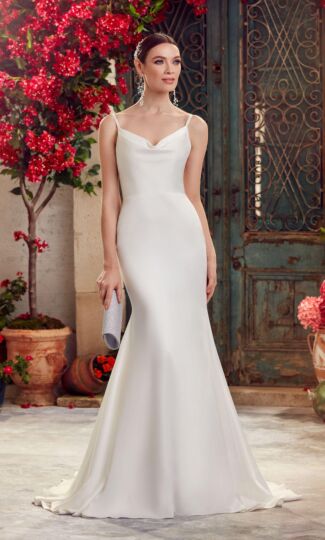 Alyce Paris 7051 Cowl Neck Backless Wedding Gown