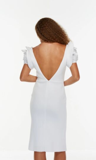 Alyce Paris 70024 Floral Sleeve Short Wedding Dress