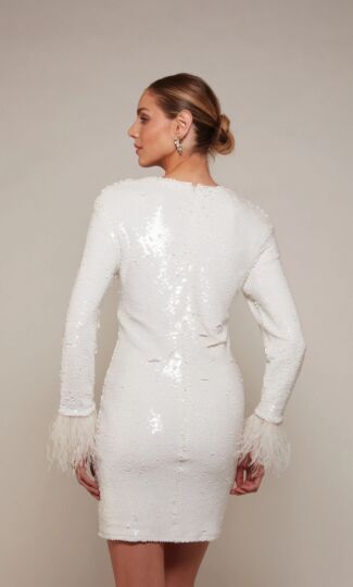 Alyce Paris 70027 Long Sleeve Sequin Wedding Dress