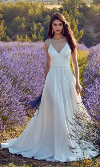 Alyce Paris 7089 Beaded Waist Button Back Wedding Gown