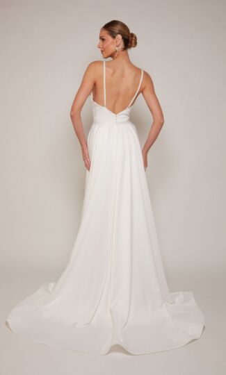 Alyce Paris 7090 Detachable Train Spaghetti Straps Wedding Dress