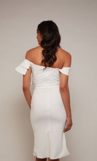 Alyce Paris 70032 Ruffle Bodice Off The Shoulder Bridal Dress