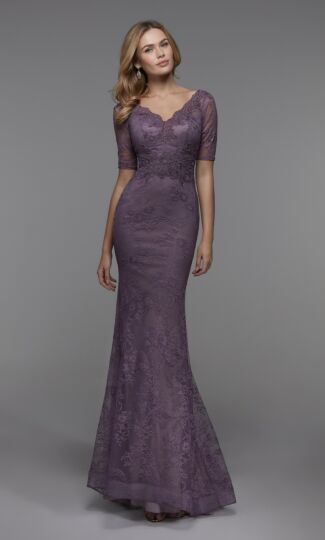 Alyce Paris 27536 V-Neck Lace Dress
