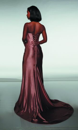 Alyce Paris 62094 Basque Waist Scoop Neck Dress