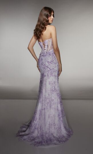 Alyce Paris 62176 Draped Skirt Cutout Sweetheart Neck Dress