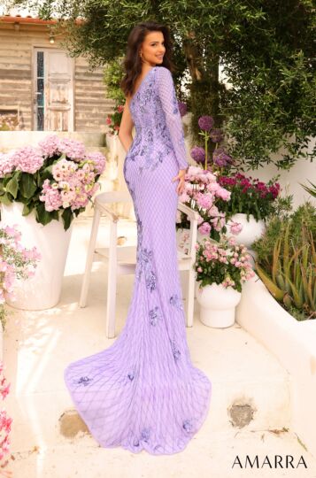 Amarra 94027 One Sleeve Embellished Dress
