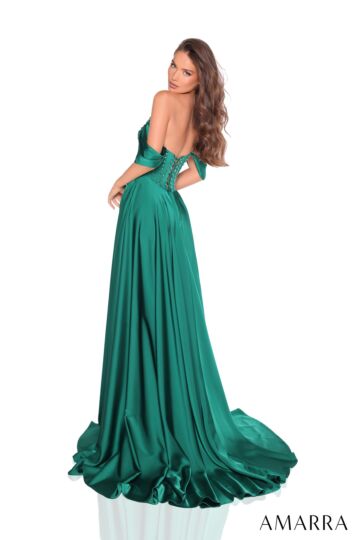 Amarra 88367 Embellished Corset Off The Shoulder Dress