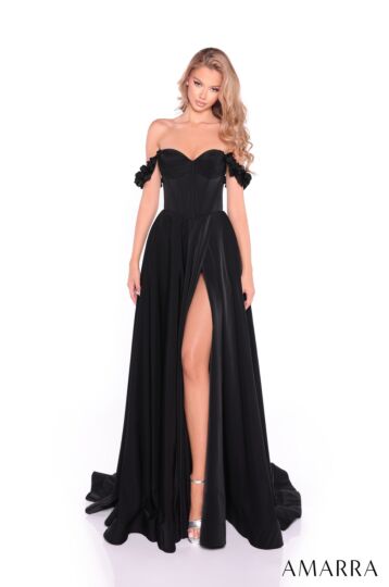 Amarra 89441 Corset Bodice Off The Shoulder Dress