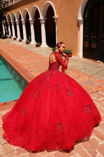 Amarra 54328 Bell Sleeve Topper Quinceanera Dress