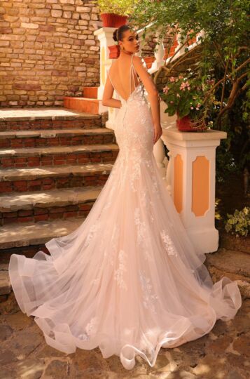 Amarra 88209 Cameron Spaghetti Strap Mermaid Bridal Gown