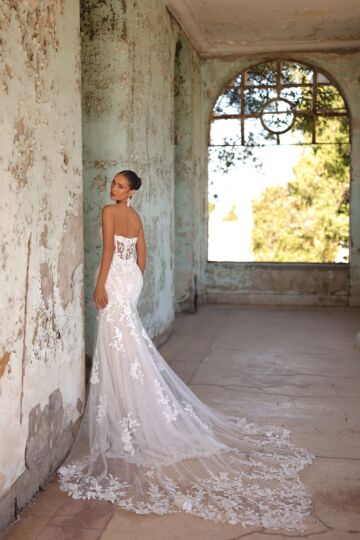 Amarra 89107 Harper Corset Bodice Petal Train Bridal Dress