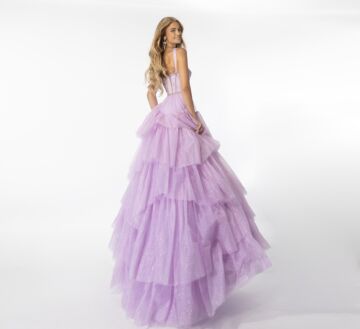 Ava Presley 28592 Ruffle Skirt Corset Bodice Dress