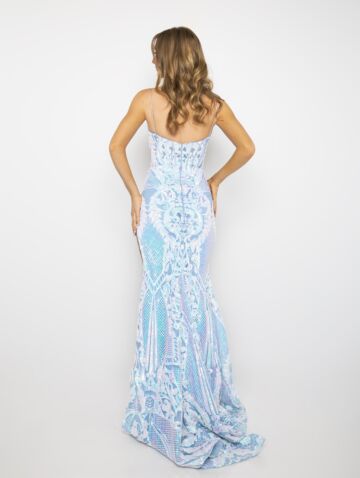 Ava Presley 39209 V-Neck Cutaway Slit Dress