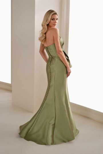 Cameron Blake CB909 Drape Bodice Strapless Dress