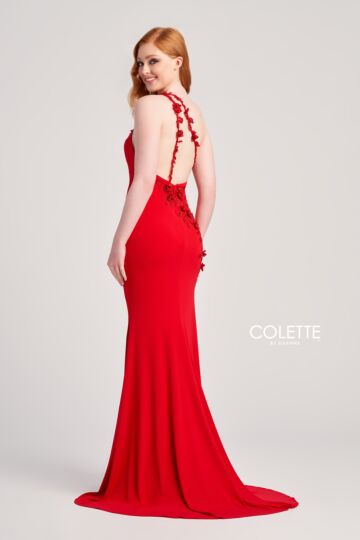 Colette CL5108 3D Flowers Strappy Back Dress