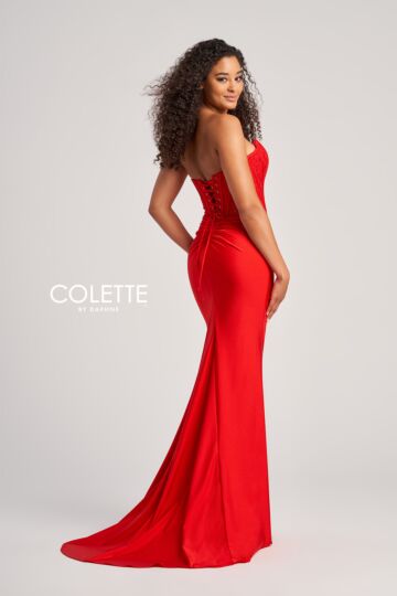 Colette CL5158 Lace Corset Strapless Dress