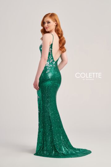 Colette CL5196 Floral Embroidery Sequin Dress