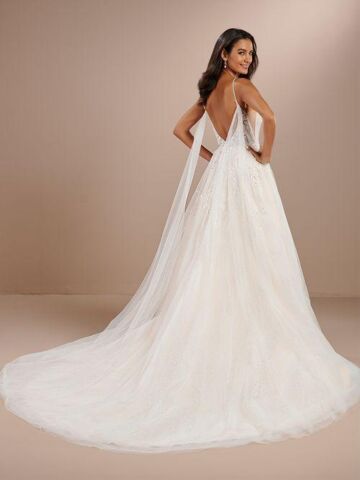 Christina Wu 15874 Illusion Sides Back Streamer Bridal Gown