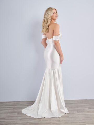 Christina Wu 48089 Mermaid Silhouette Off-The-Shoulder Wedding Gown
