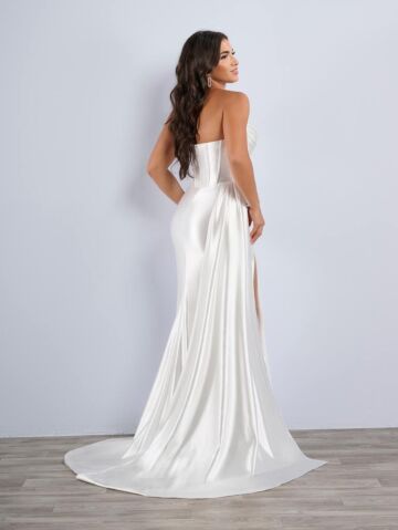 Christina Wu 48102 Side Streamer Cowl Neck Bridal Gown
