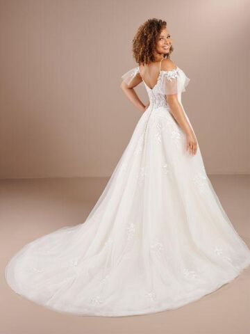 Christina Wu 29455 Removable Sleeve A-Line Plus Size Wedding Gown