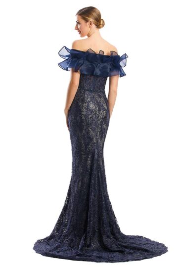 Alexander by Daymor 1774 Ruffle Sleeve Embroidered Dress