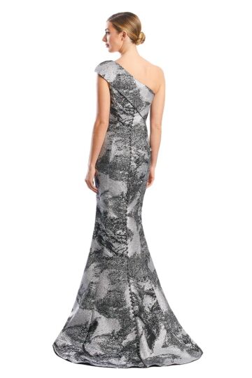 Alexander by Daymor 1782 Ruffle Skirt One Shoulder Dress