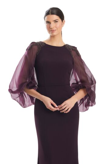 Alexander by Daymor 1956 Sheer Bishop Sleeve Dress