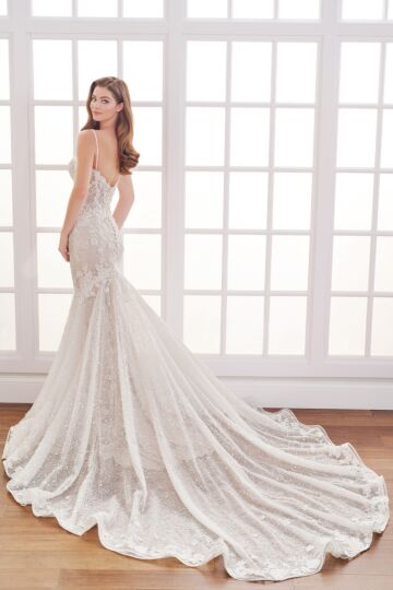 Martin Thornburg MTL12253 Effie Detached Sleeves Lace Wedding Dress