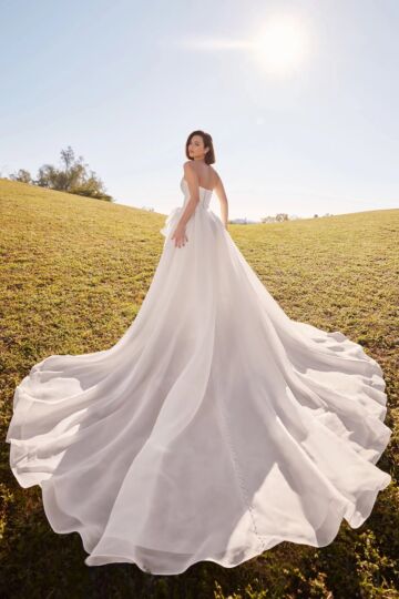 Martin Thornburg MT3201 Delphi Pleated Bodice Strapless Wedding Dress