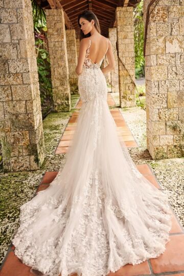 Martin Thornburg MT3213 Jessa Low Back Plunging Neck Wedding Dress