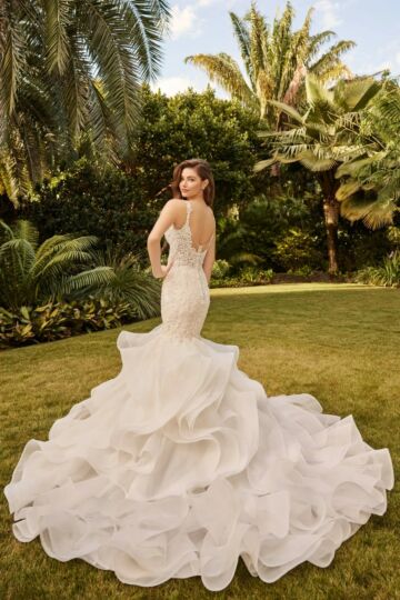 Martin Thornburg MTL9102 Coco Ruffle Skirt Scoop Back Wedding Gown