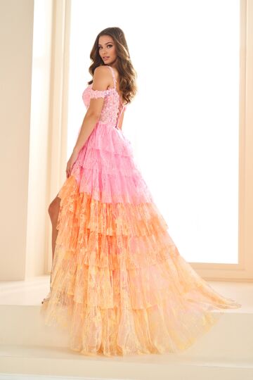 Ellie Wilde EW36037 Glow in the Dark Ruffle Dress