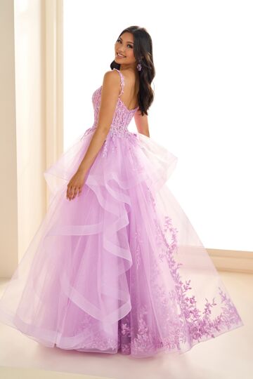 Ellie Wilde EW36081 Flounce Skirt Lace Corset Dress