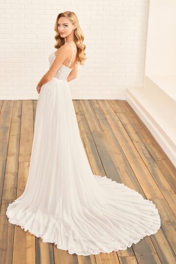 Enchanting by Mon Cheri E533 Spaghetti Strap A-Line Wedding Dress