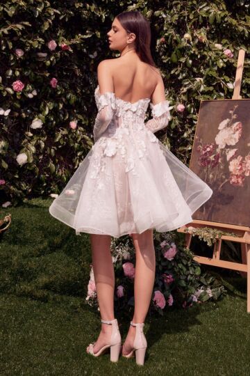 Andrea and Leo WL020 Sweetheart Neck A-Line Short Wedding Dress