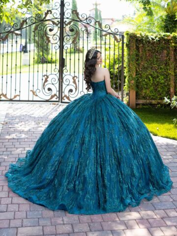 House of Wu 56528 Basque Waist Strapless Quince Gown