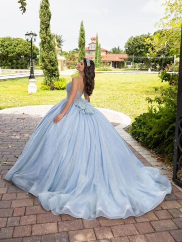House of Wu 56538 Bow Accent Illusion Bodice Sweet 16 Gown