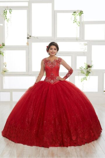 House of Wu 24020 Long Sleeve Quinceanera Dress