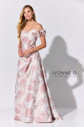 Ivonne D Exclusively for Mon Cheri ID325 Off-The-Shoulder Drape Dress