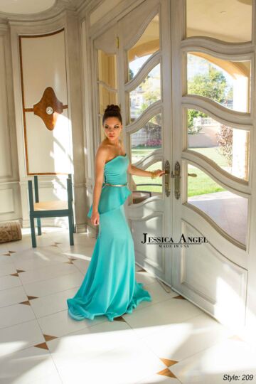 Jessica Angel 209 Strapless Sweetheart Peplum Dress