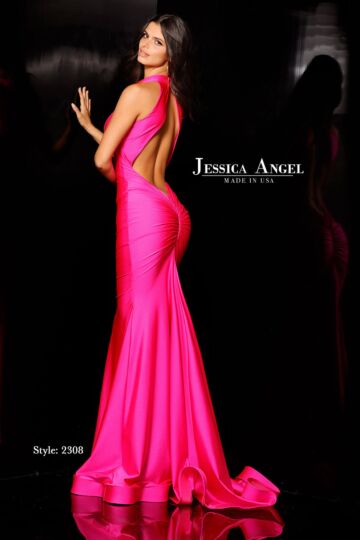 Jessica Angel 2308 Multi Cutout High Neck Dress