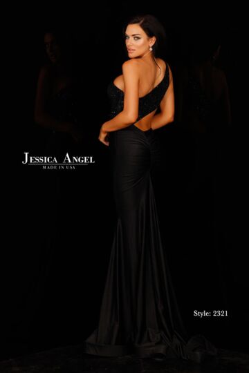 Jessica Angel 2321 Sequin Bodice One Shoulder Dress