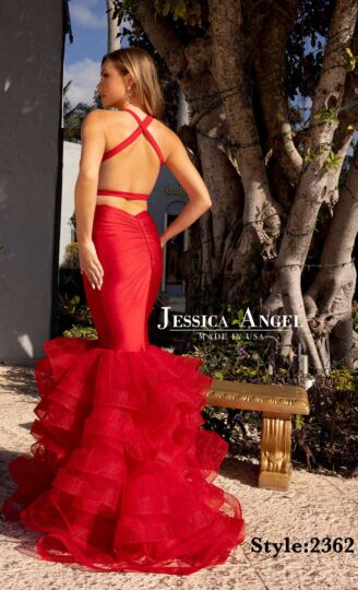 Jessica Angel 2362 Strappy Back Ruffle Skirt Dress