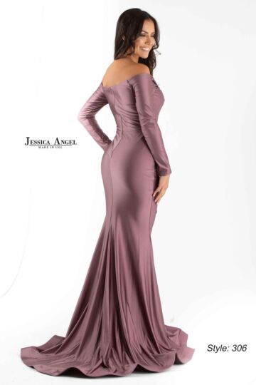 Jessica Angel 306 Midriff Cutout Long Sleeve Dress