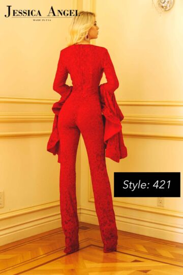 Jessica Angel 421 Bell Sleeves Lace Jumpsuit